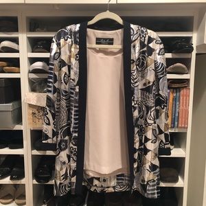 R & M Collection Cardigan size 16 Black White